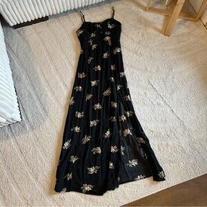 Volcom Stormy Tropix Floral Maxi Dress with Side Slit